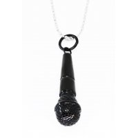 MJ076 - Microphone pendant men's stainless steel necklace
